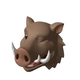 😉 emoji @Apple_Animojis Boar Telegram sticker 15 of 17