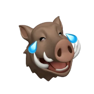Sticker from @Apple_Animojis Boar