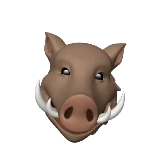 😃 emoji @Apple_Animojis Boar Telegram sticker 17 of 17