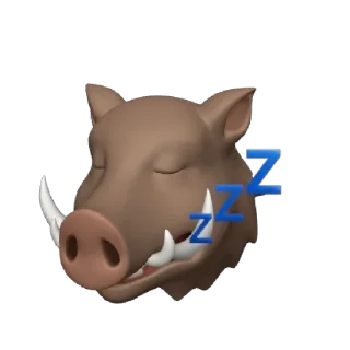 Sticker from @Apple_Animojis Boar