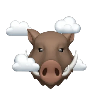 😶‍🌫️ emoji @Apple_Animojis Boar Telegram sticker 7 of 17