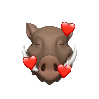 🥰 emoji @Apple_Animojis Boar Telegram sticker 8 of 17