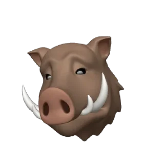 🙁 emoji @Apple_Animojis Boar Telegram sticker 16 of 17