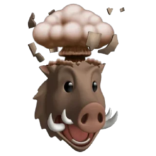 Sticker from @Apple_Animojis Boar