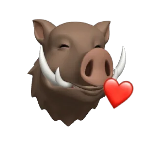 😘 emoji @Apple_Animojis Boar Telegram sticker 9 of 17