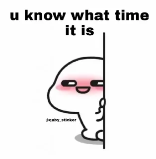 😄 emoji 𝐓𝐈𝐌𝐄 ❥︎❥︎❥︎ @quby_sticker ❥︎❥︎❥︎ .s kang pack Telegram sticker 1 of 47