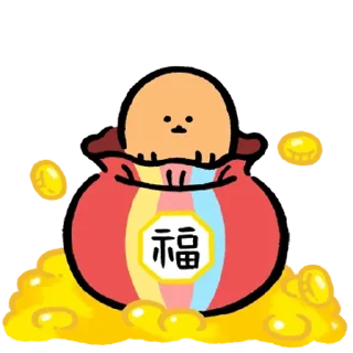 🤑 emoji Kakao Joke Bear (Feat. Happy New Year) Telegram sticker 9 of 24