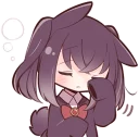 😪 emoji Black Sweetie Bunny By SR Telegram sticker 11 of 41