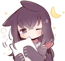 🌙 emoji Black Sweetie Bunny By SR Telegram sticker 10 of 41
