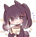 ☕️ emoji Black Sweetie Bunny By SR Telegram sticker 8 of 41