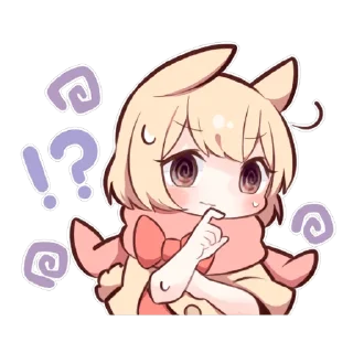 ⁉️ emoji SWEETIE BUNNY 5 uzume Ver. Telegram sticker 16 of 40