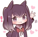 🙋 emoji Black Sweetie Bunny By SR Telegram sticker 6 of 41