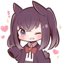 😉 emoji Black Sweetie Bunny By SR Telegram sticker 17 of 41