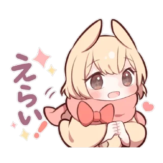 😍 emoji SWEETIE BUNNY 5 uzume Ver. Telegram sticker 4 of 40