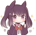 ✨ emoji Black Sweetie Bunny By SR Telegram sticker 15 of 41