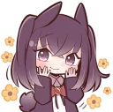 🙂 emoji Black Sweetie Bunny By SR Telegram sticker 16 of 41