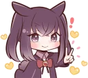 ✌️ emoji Black Sweetie Bunny By SR Telegram sticker 22 of 41