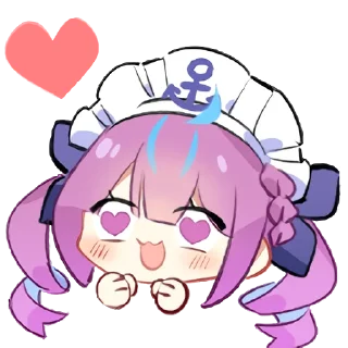 ♥ emoji 湊あくあ Minato Aqua Telegram sticker 12 of 15