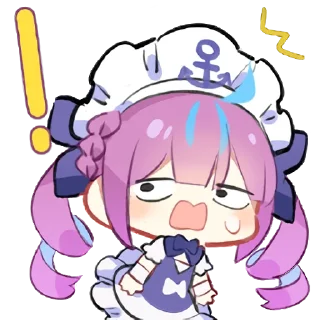 😱 emoji 湊あくあ Minato Aqua Telegram sticker 4 of 15