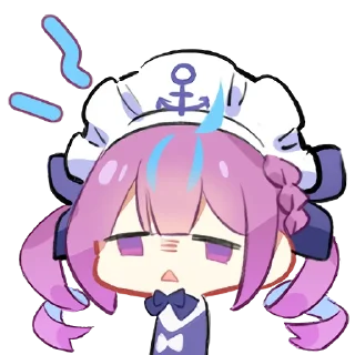 😓 emoji 湊あくあ Minato Aqua Telegram sticker 14 of 15