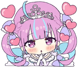 😍 emoji ホロライブ公式スタンプ「湊あくあ」 @moe_sticker_bot Telegram sticker 22 of 24