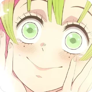 🥰 emoji Mitsuri Kanroji • @animestickersii Telegram sticker 10 of 37