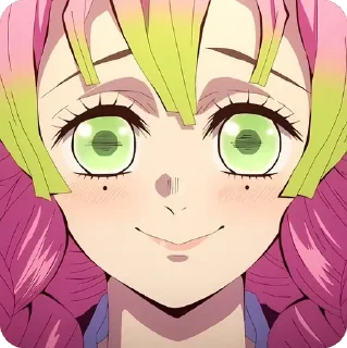 🙂 emoji Mitsuri Kanroji • @animestickersii Telegram sticker 3 of 37