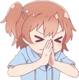 🙏 emoji ༺ @AnimeTor1 ༻ Watashi ni Tenshi ga Maiorita Telegram sticker 18 of 120