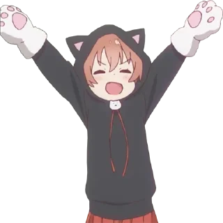 🙌 emoji ༺ @AnimeTor1 ༻ Watashi ni Tenshi ga Maiorita Telegram sticker 24 of 120