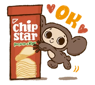 Sticker from チップスターチェブラーシカ限定スタンプ @moe_sticker_bot