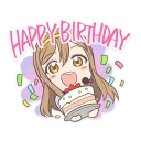 🎂 emoji LoveLive X Sega Hanamaru & SONIC Telegram sticker 16 of 16