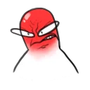 Sticker from disheveled idiot