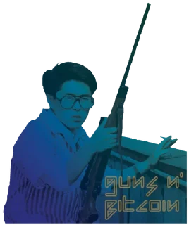 Sticker from Guns N' Bitcoin