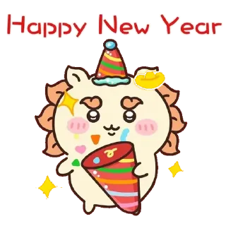 😊 emoji Chiikawa 吉伊卡哇 (8) Happy New Year 新年快樂 CNY @kal_pc Telegram sticker 2 of 56