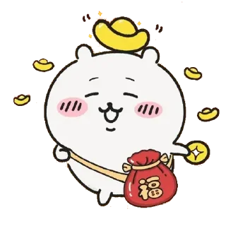 😊 emoji Chiikawa 吉伊卡哇 (8) Happy New Year 新年快樂 CNY @kal_pc Telegram sticker 23 of 56