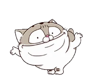 😅 emoji fat cat Ami 8(EN) @RekcitsEnilbot Telegram sticker 8 of 24