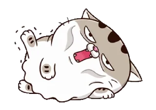 😭 emoji fat cat Ami 8(EN) @RekcitsEnilbot Telegram sticker 22 of 24