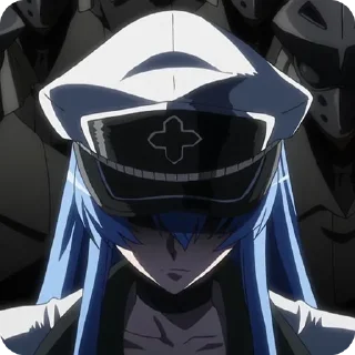 👿 emoji Esdeath @animestickersii Telegram sticker 1 of 77
