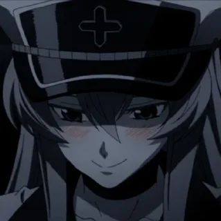 😊 emoji Esdeath @animestickersii Telegram sticker 24 of 77