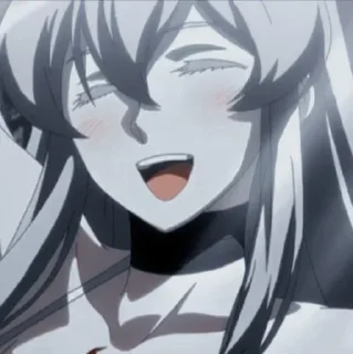 😄 emoji Esdeath @animestickersii Telegram sticker 6 of 77