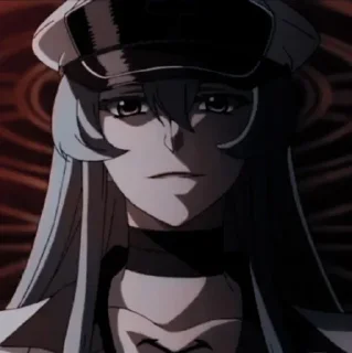 🙂 emoji Esdeath @animestickersii Telegram sticker 5 of 77