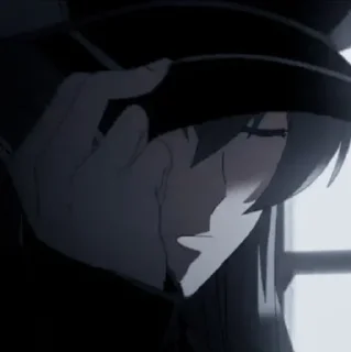 😓 emoji Esdeath @animestickersii Telegram sticker 11 of 77