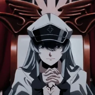 🙁 emoji Esdeath @animestickersii Telegram sticker 23 of 77