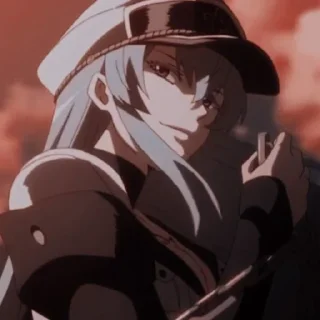 😏 emoji Esdeath @animestickersii Telegram sticker 4 of 77