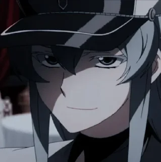 😏 emoji Esdeath @animestickersii Telegram sticker 2 of 77