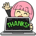 😄 emoji Hacker Girl Telegram sticker 13 of 43
