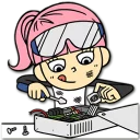 🔩 emoji Hacker Girl Telegram sticker 22 of 43