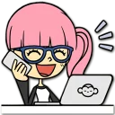 📱 emoji Hacker Girl Telegram sticker 9 of 43