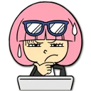 😟 emoji Hacker Girl Telegram sticker 17 of 43