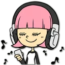 🎶 emoji Hacker Girl Telegram sticker 21 of 43